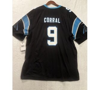 NWT Nike NFL On Field Black 2XL Carolina Panthers Matt Corral #9 Football Jersey